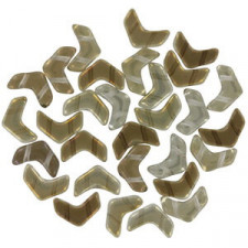 Chevron Duo Perlen 10x4mm - Backlit light travertin